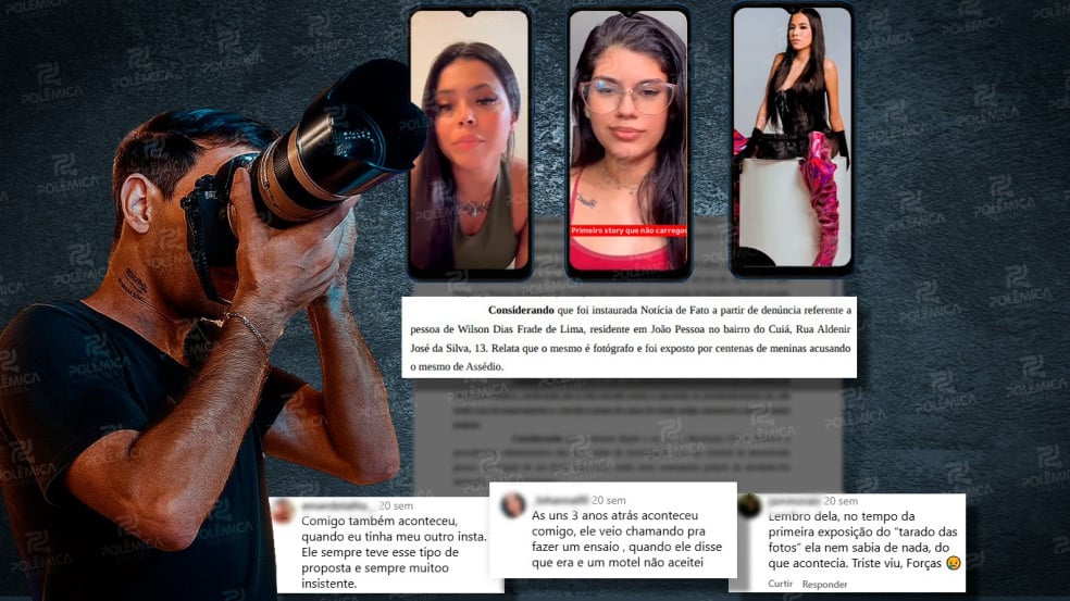 Fotógrafo de João Pessoa na mira do MP por assédio; mulheres relatam casos há pelo menos 5 anos