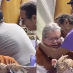 PRESENTE INUSITADO: João Azevêdo ganha galinha durante evento na Paraíba; assista