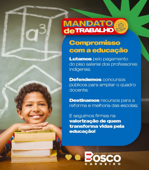 Bosco Carneiro homenageia profissionais da Educação no Dia Nacional da categoria