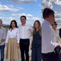 Ao lado do pai, Nabor Wanderley, Hugo Motta participa da inauguração da primeira Padaria Artesanal da Paraíba em Patos