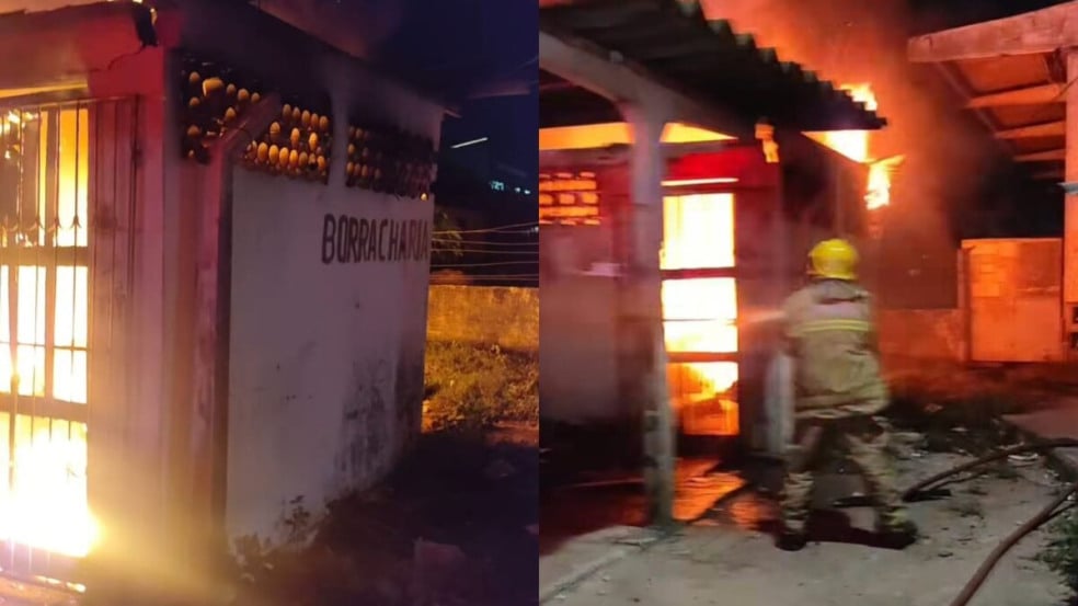 Incêndio destrói borracharia e causa desabamento de telhado em Cabedelo