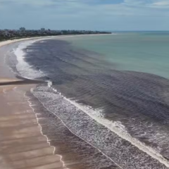 MPPB investiga dano ambiental após identificar mancha escura na faixa litorânea da Grande João Pessoa