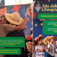 Escola municipal de São José de Piranhas é premiada pelo Instituto Brasileiro Solidário no São João Literário