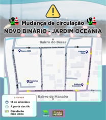 Jardim Oceania: Semob-JP implanta binário com ruas de sentido único a partir deste sábado