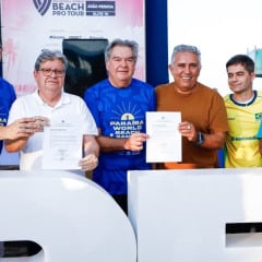 João prestigia final do Circuito Mundial de Vôlei de Praia e confirma edição 2026 do Paraíba World Beach Games