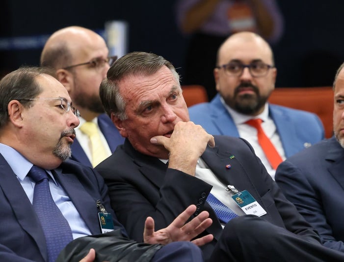 Jair Messias Bolsonaro em julgamento da Pet 12.100. Foto: Gustavo Moreno/STF