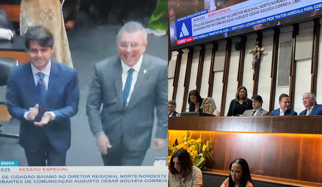 Paraibano Augusto Corrêa Lima recebe Título de Cidadão Baiano na Assembleia Legislativa da Bahia; veja