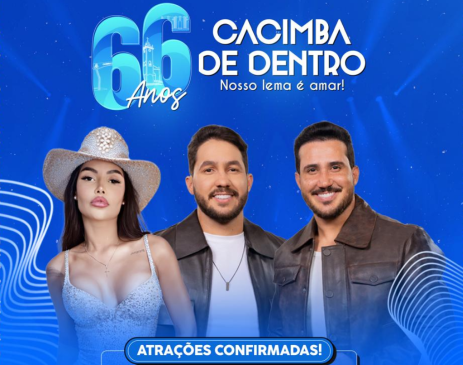 Cacimba de Dentro comemora 66 anos de Emancipação Política com shows de Flay e Iguinho & Lulinha