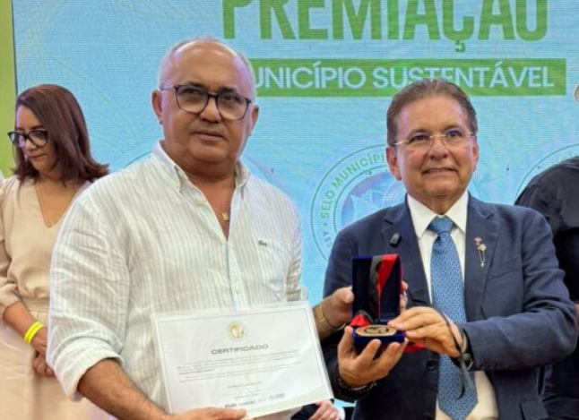 Pelo 2º ano consecutivo, Pedras de Fogo conquista 1º lugar em prêmio de municípios sustentáveis