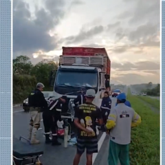 TRAGÉDIA: Colisão entre caminhão e motocicleta deixa dois mortos em São Miguel de Taipu
