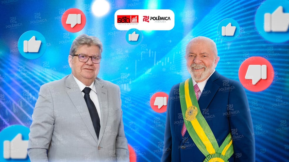 Pesquisa Seta/Polêmica: João Azevêdo mantém aprovação na Paraíba; e popularidade de Lula sobe