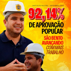 São Bento aprova a gestão de Gerfeson Carnaúba em 92,14%