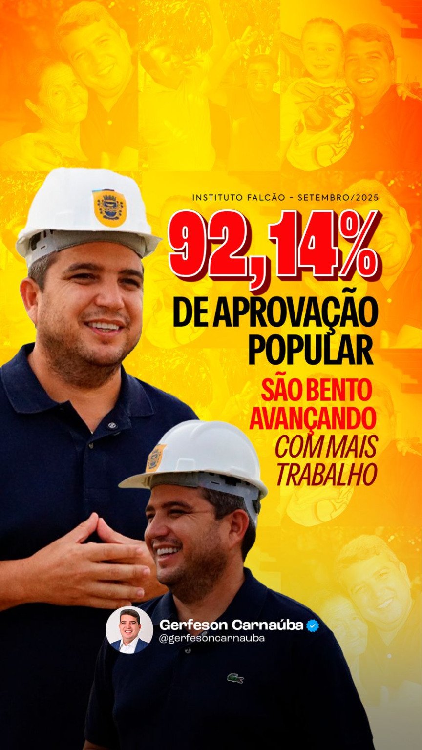 São Bento aprova a gestão de Gerfeson Carnaúba em 92,14%