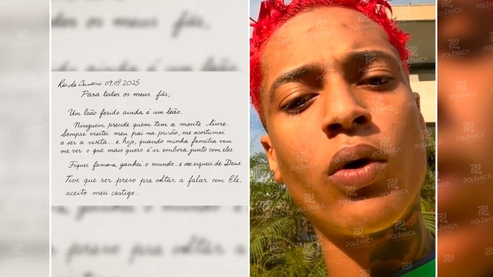 Acusado de tentativa de homicídio, trapper Oruam publica carta aberta aos fãs e comenta prisão; leia na íntegra