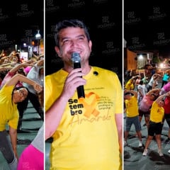 Prefeitura de São Bento faz aulão de atividade física na Praça da Rua Velha dando início à campanha de Setembro Amarelo