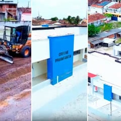 Prefeitura de Pedras de Fogo divulga andamento da obra de nova Creche Municipal