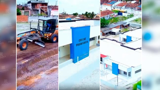 Prefeitura de Pedras de Fogo divulga andamento da obra de nova Creche Municipal