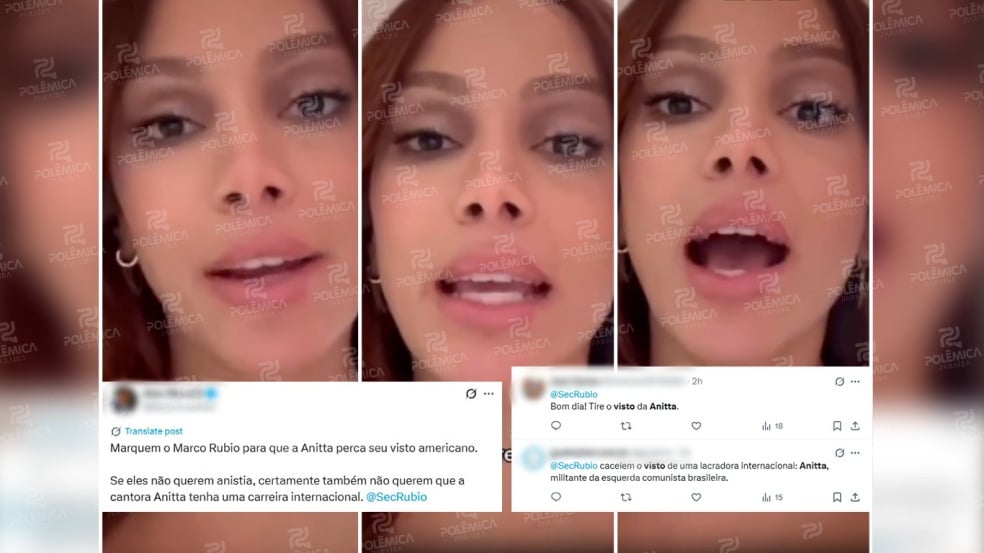 Anitta x PEC da Blindagem: bolsonaristas acionam autoridades dos EUA e pedem cancelamento de visto da cantora