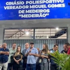 Prefeito de São João do Rio do Peixe inaugura ginásio de esportes na comunidade de Pedra Redonda