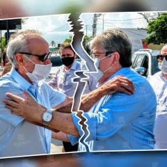 Cícero Lucena e João Azevêdo em 2021. Foto: José Marques / Edição: Marcelo Júnior.
