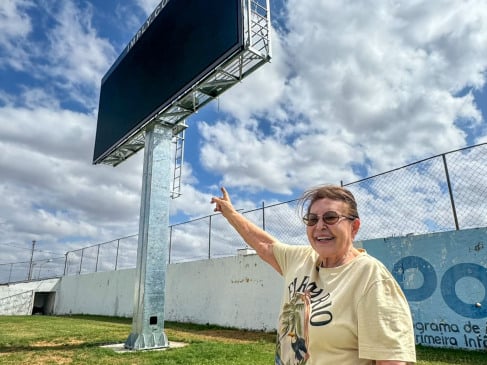 Trabalho de Francisca Motta garante instalação do sonhado placar eletrônico no Estádio José Cavalcanti