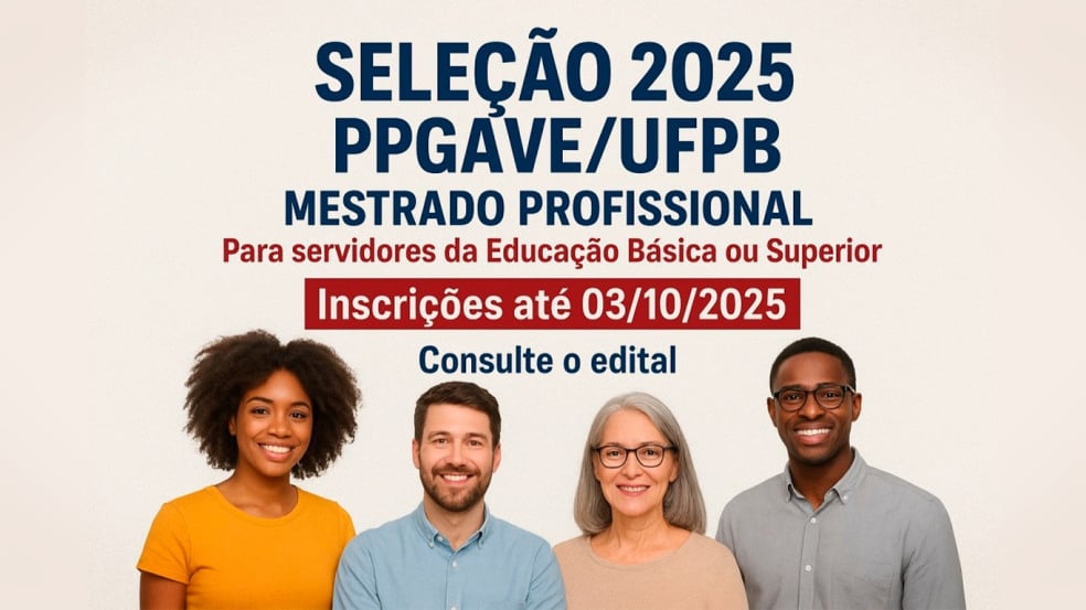 UFPB abre seleção para Mestrado Profissional destinado a servidores da educação básica ou superior